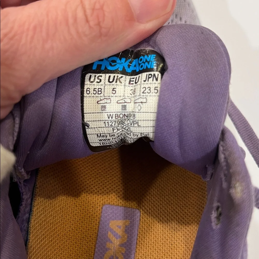 Hoka BONDI 8 Women's USED Running Sneaker Purple US Size 6.5 Medium 🍒 - Picture 8 of 8
